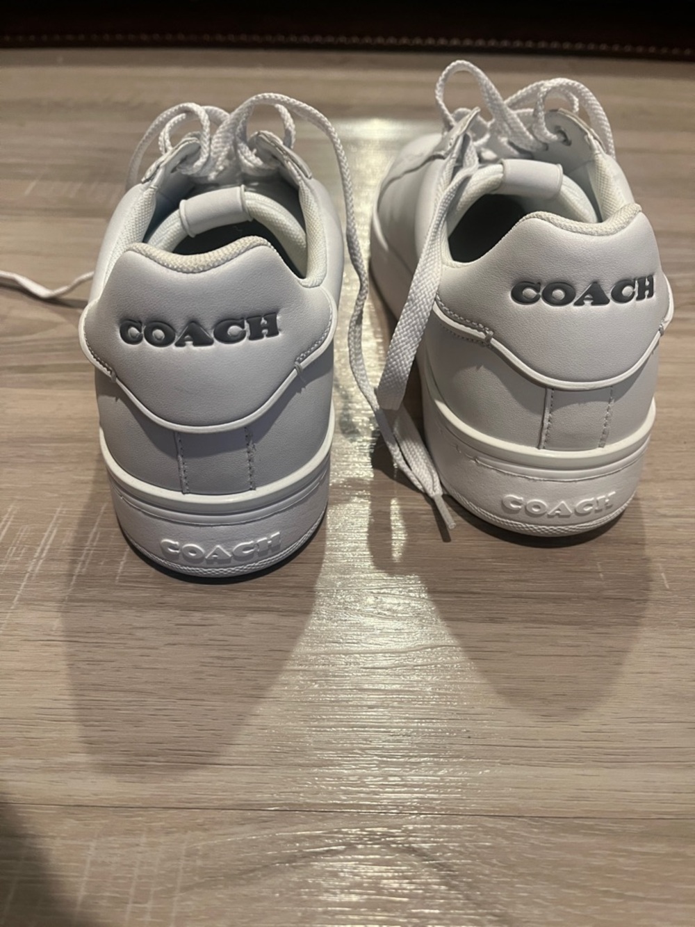 Coach Women’s White Leather Low-Top Sneakers - Picture 2 of 6